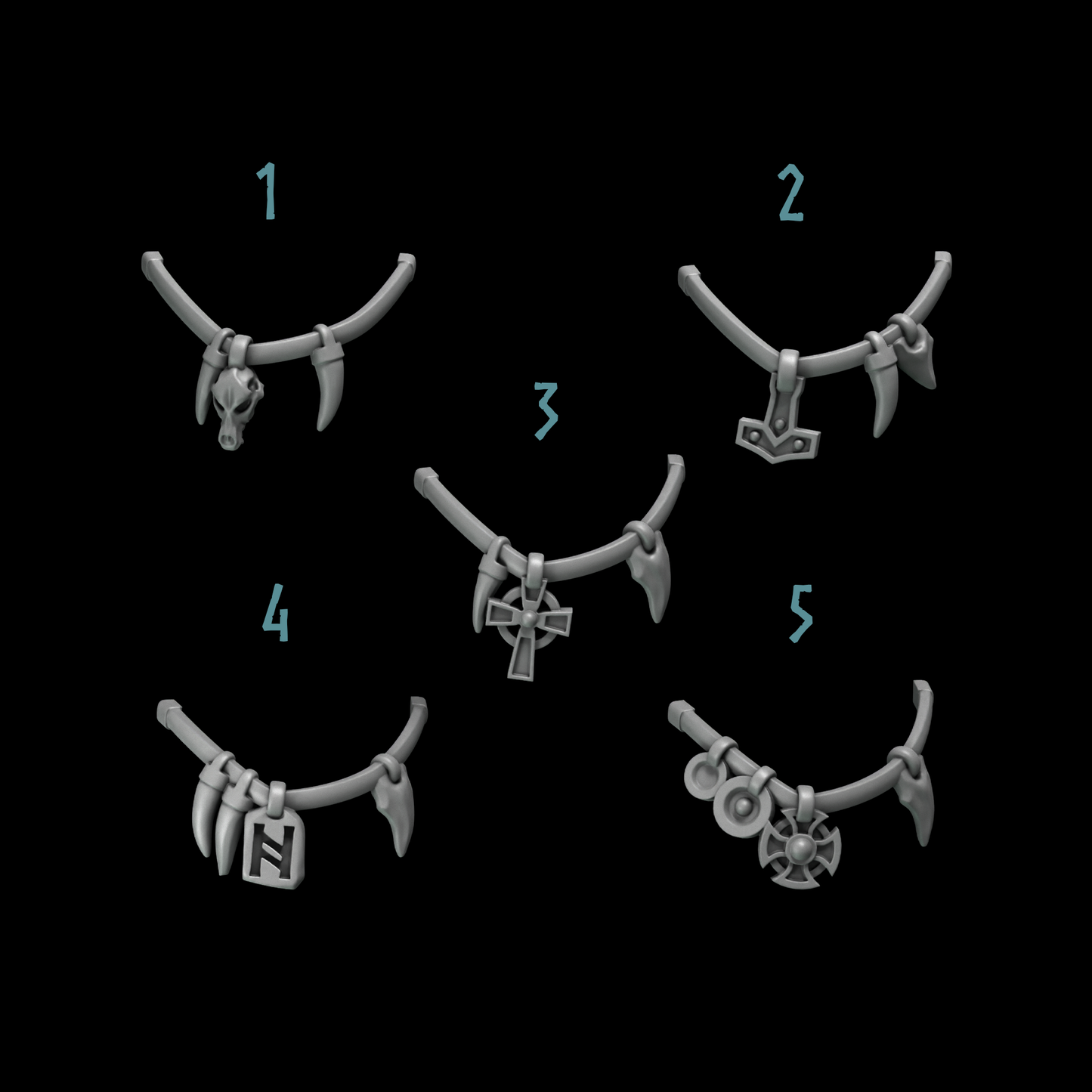 Necklaces | Set of 10 Pieces | GreyTide Studio - Primal Hounds