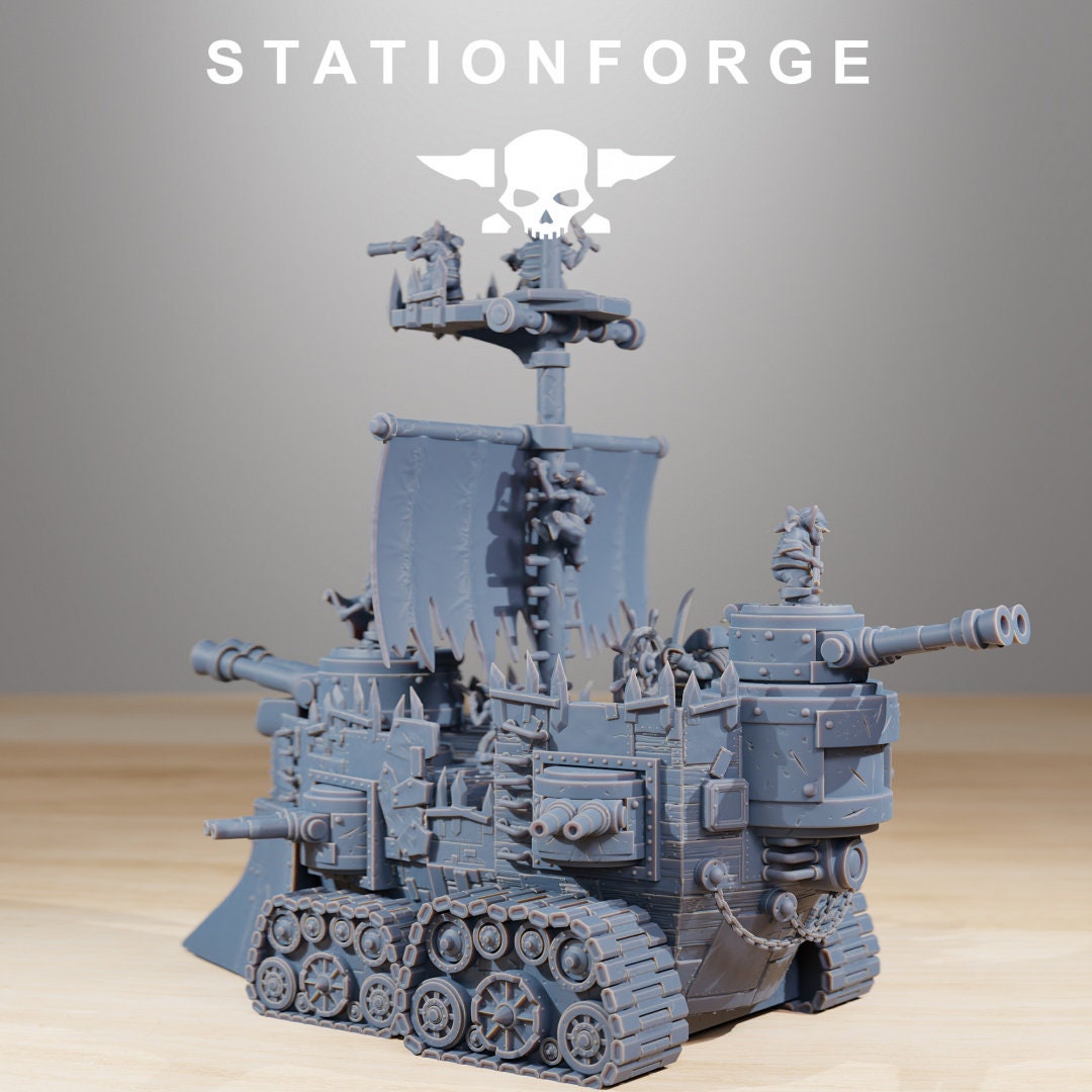 Gobs Short Pearl Battle Ship | StationForge | 12K Prints