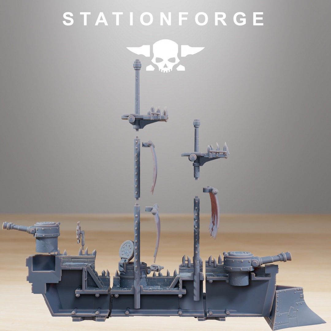 Gobs Pearl Battle Ship | StationForge | 12K Prints