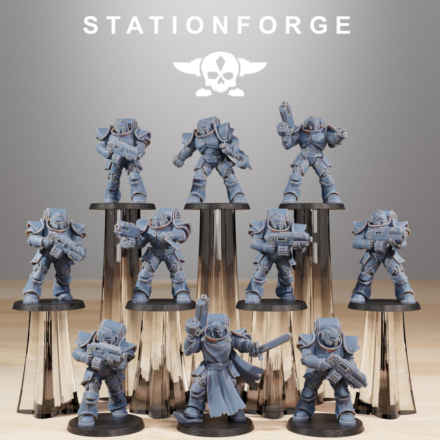 Socratis Infantry | Set of 10 Minis | StationForge | 12K Prints