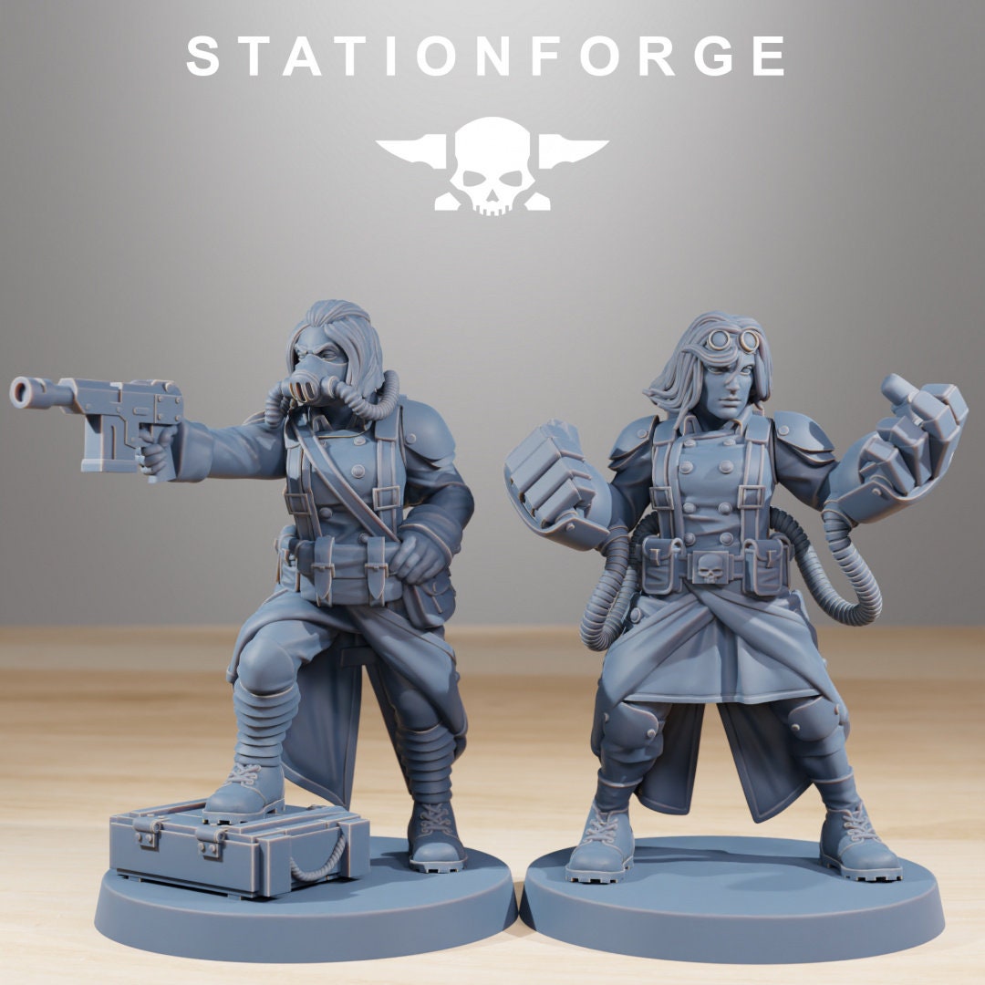 GrimGuard Sisters of War | Set of 10 Minis | StationForge | 12K Prints