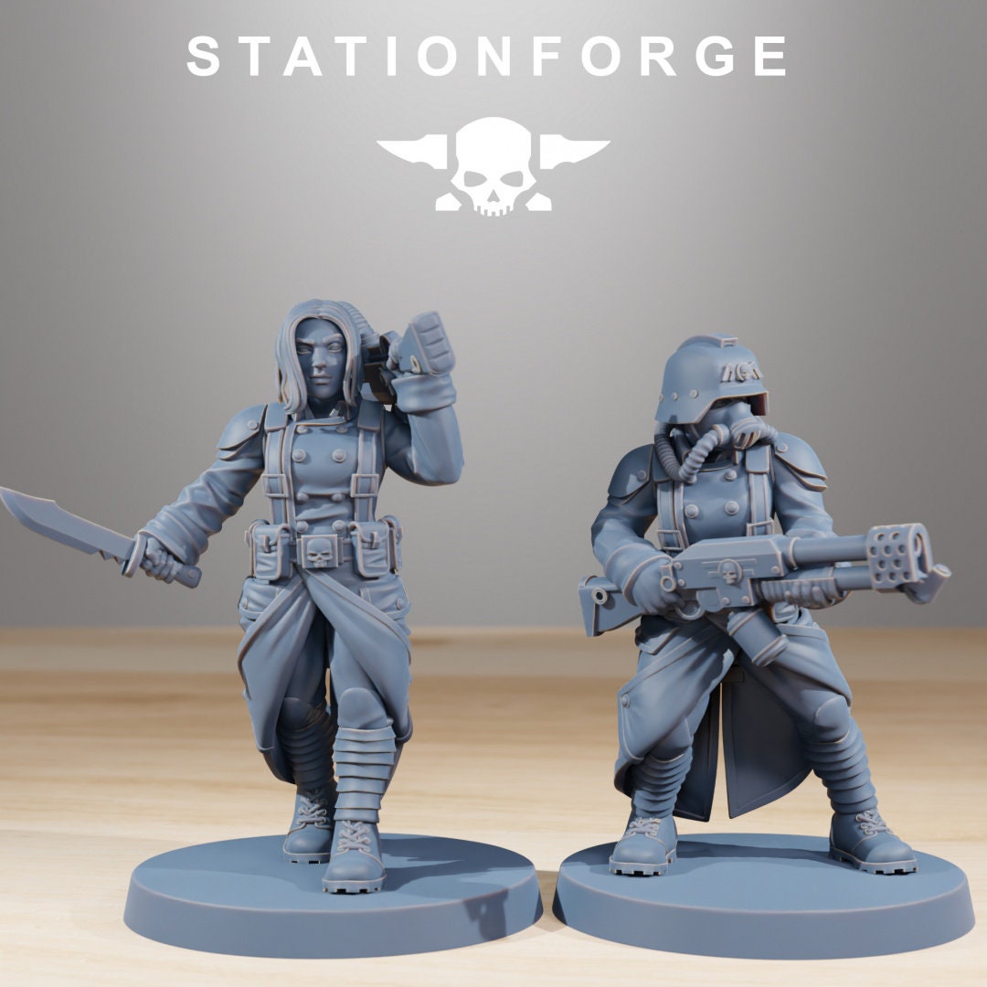 GrimGuard Sisters of War | Set of 10 Minis | StationForge | 12K Prints