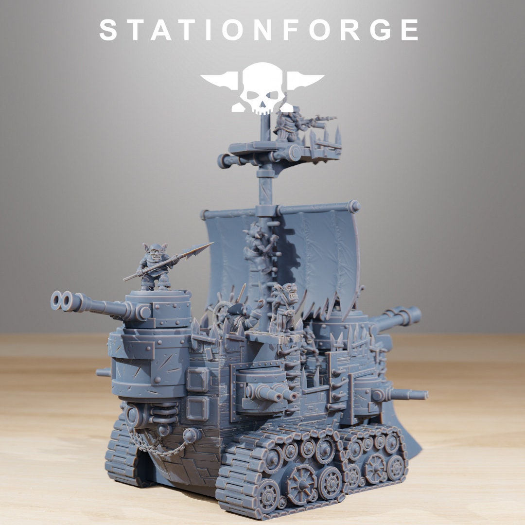 Gobs Short Pearl Battle Ship | StationForge | 12K Prints