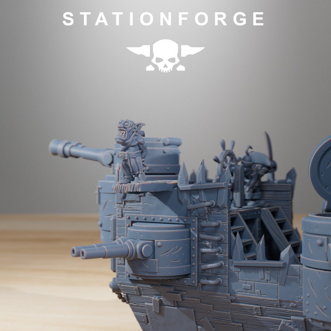 Gobs Pearl Battle Ship | StationForge | 12K Prints