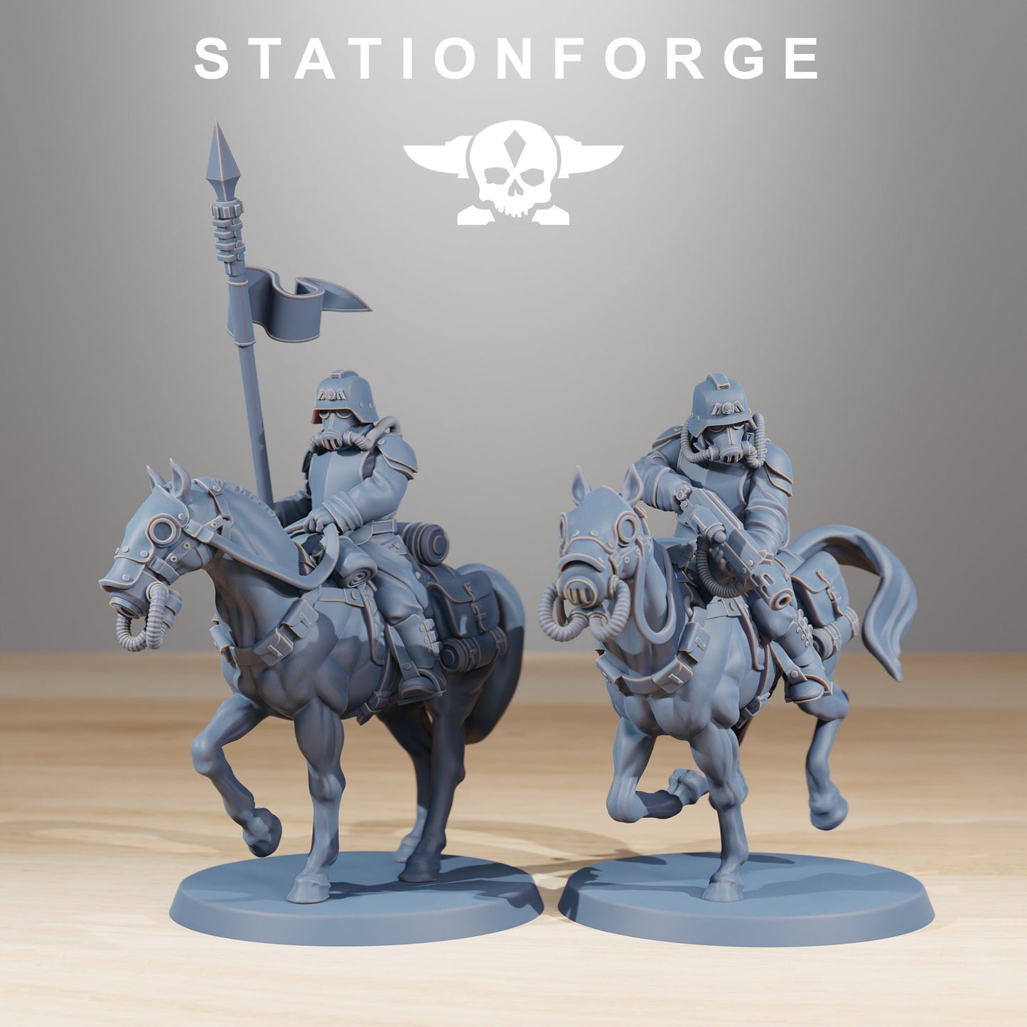 GrimGuard Cavalry | Station Forge | Set of 5 or 11 Minis | 12K Prints