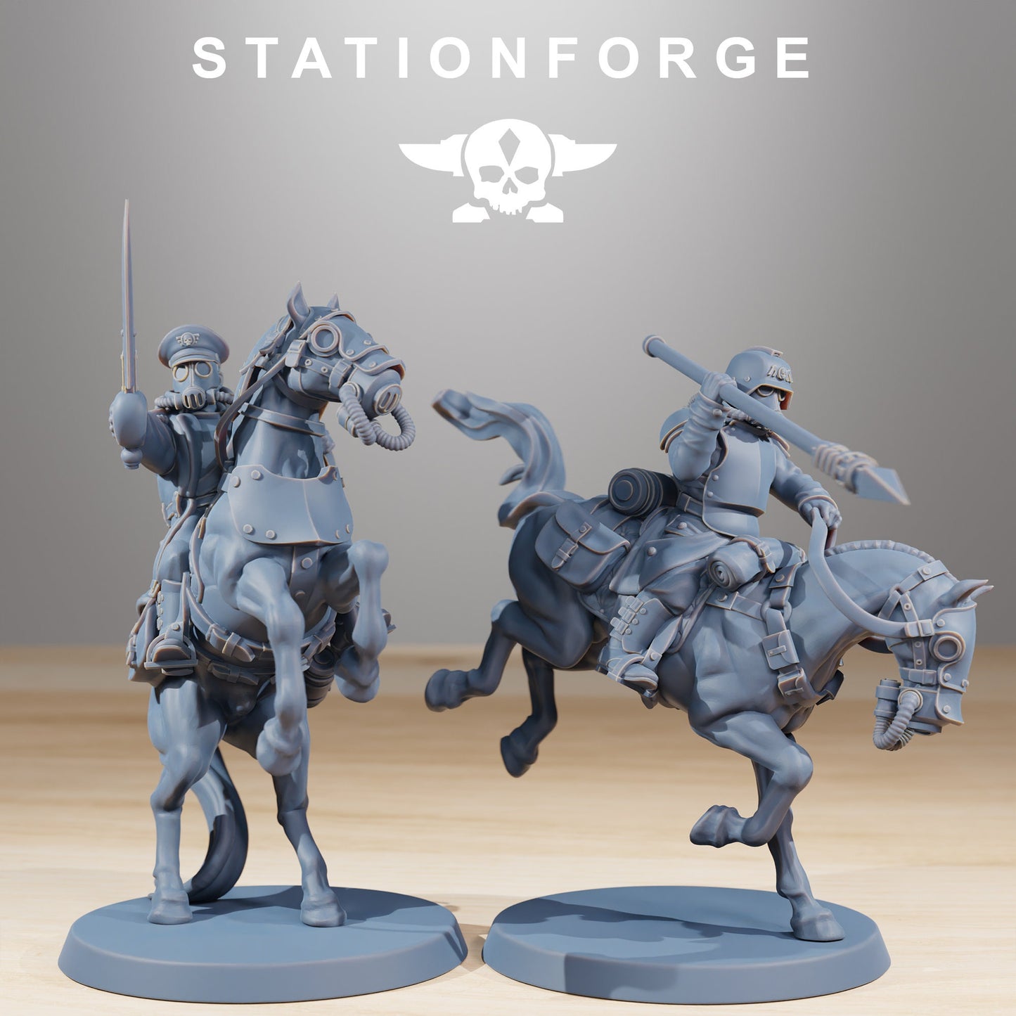 GrimGuard Cavalry | Station Forge | Set of 5 or 11 Minis | 12K Prints