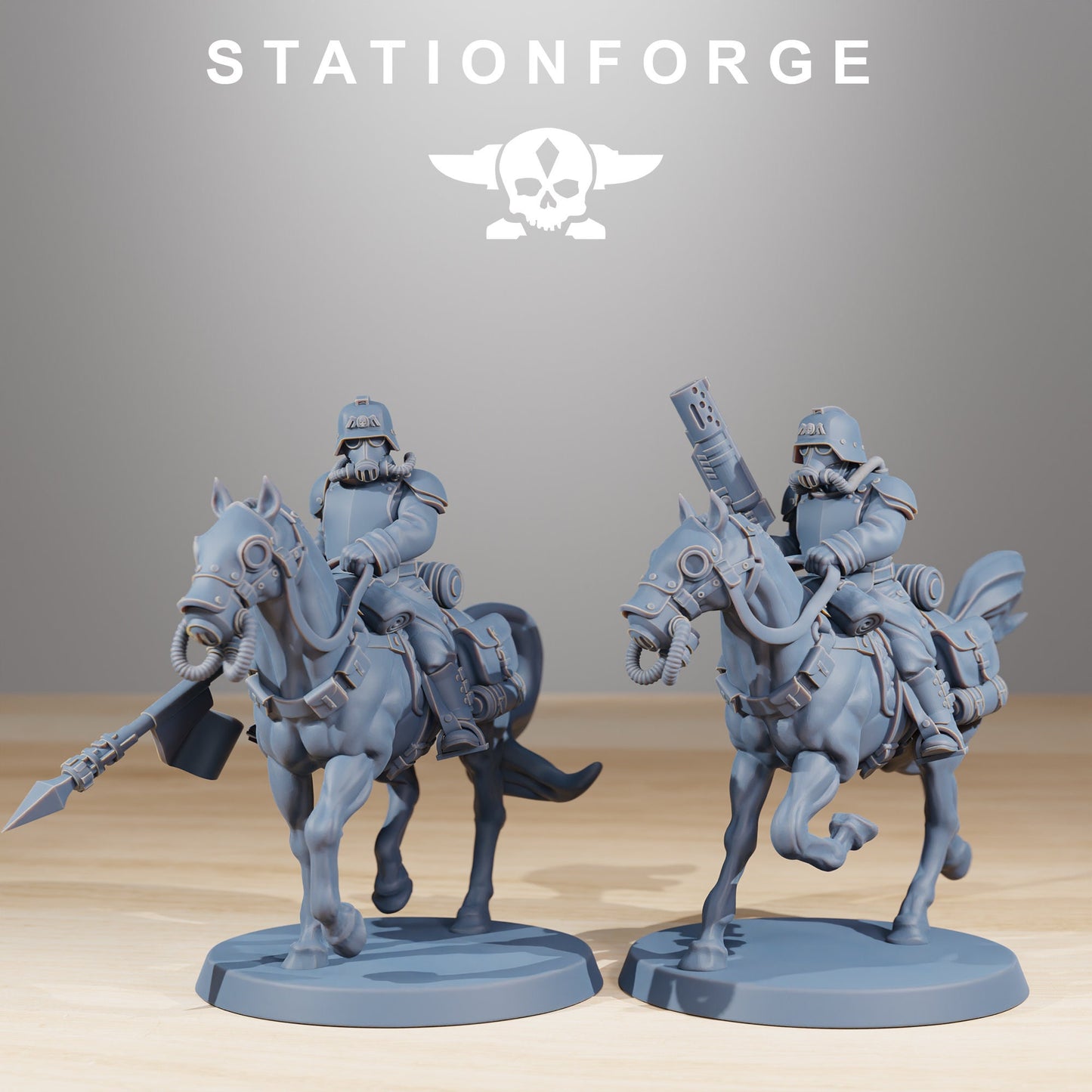 GrimGuard Cavalry | Station Forge | Set of 5 or 11 Minis | 12K Prints