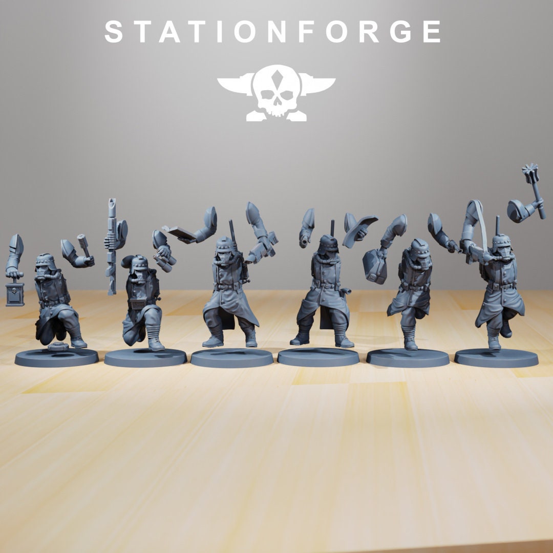 GrimGuard Supporters | Set of 6 Minis | StationForge | 12K Prints