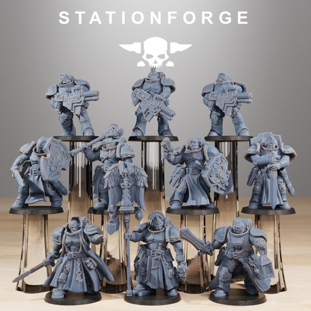 Socratis Knights | Set of 10 Minis | StationForge | 12K Prints