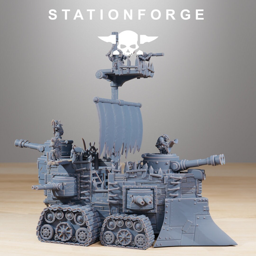 Gobs Short Pearl Battle Ship | StationForge | 12K Prints