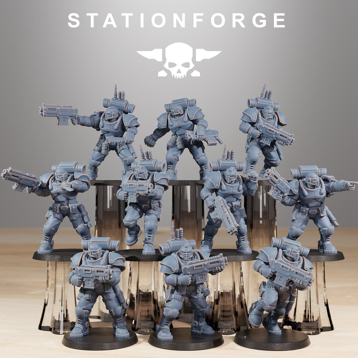Socratis Light Infantry | Set of 10 Minis | StationForge | 12K Prints