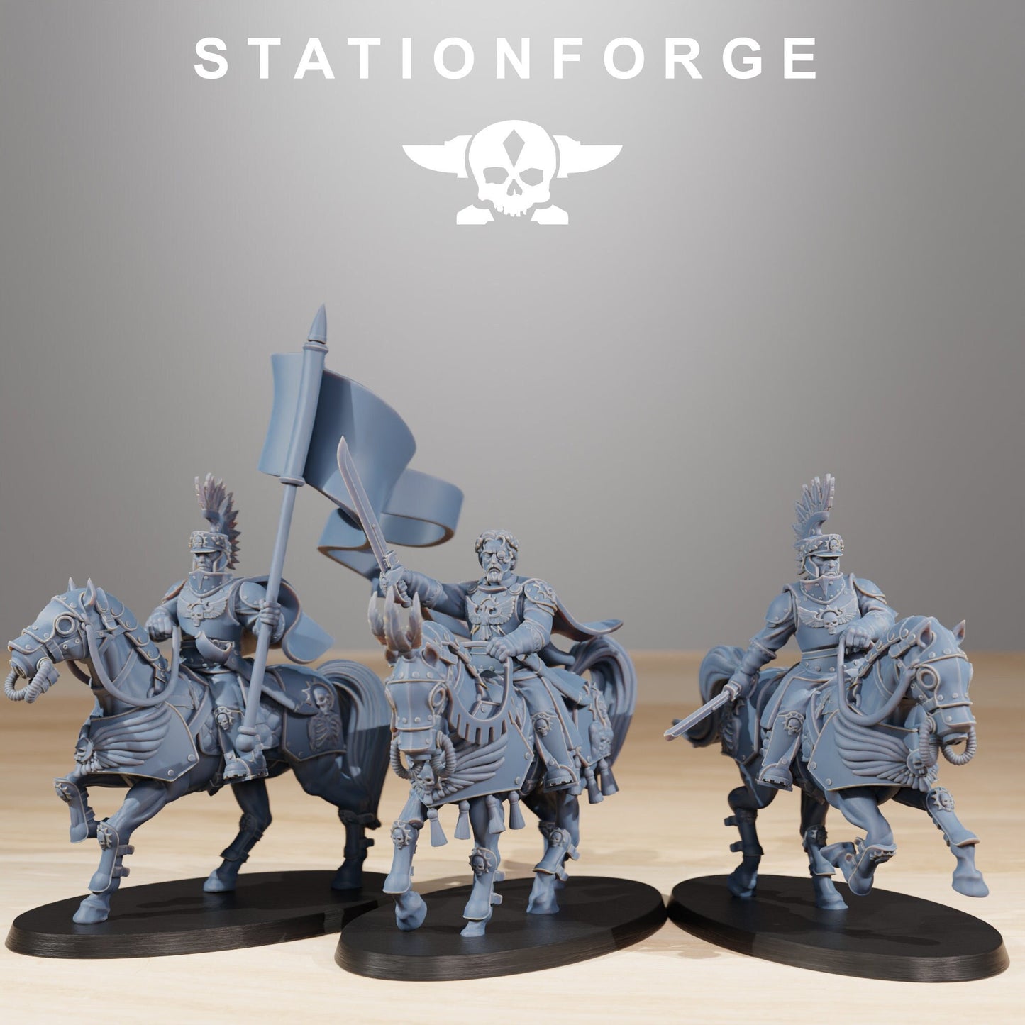 National Guard Cavalry Commanders | Set of 3 Minis | StationForge | 12K Prints