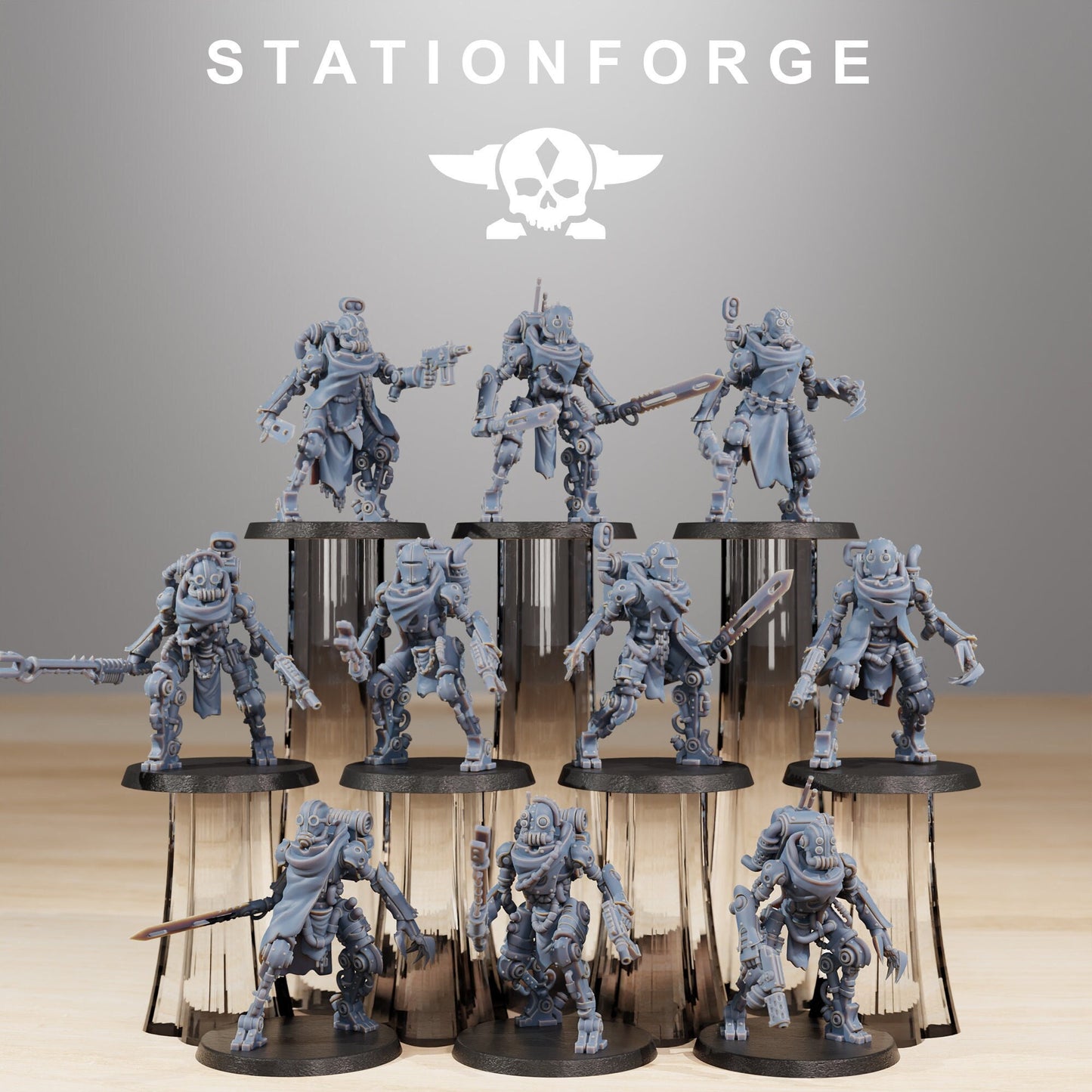 Scavenger Junkbots | Set of 10 Minis | StationForge | 12K Prints