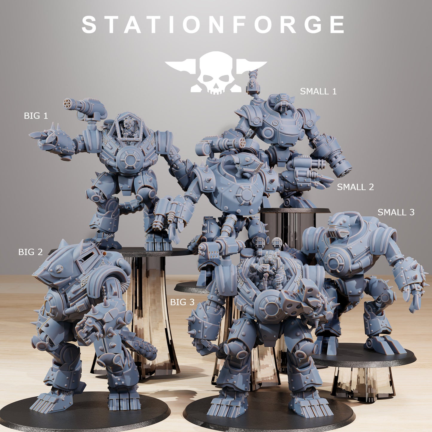 Raticus Clankers | Set of 3 Minis | StationForge | 12K Prints