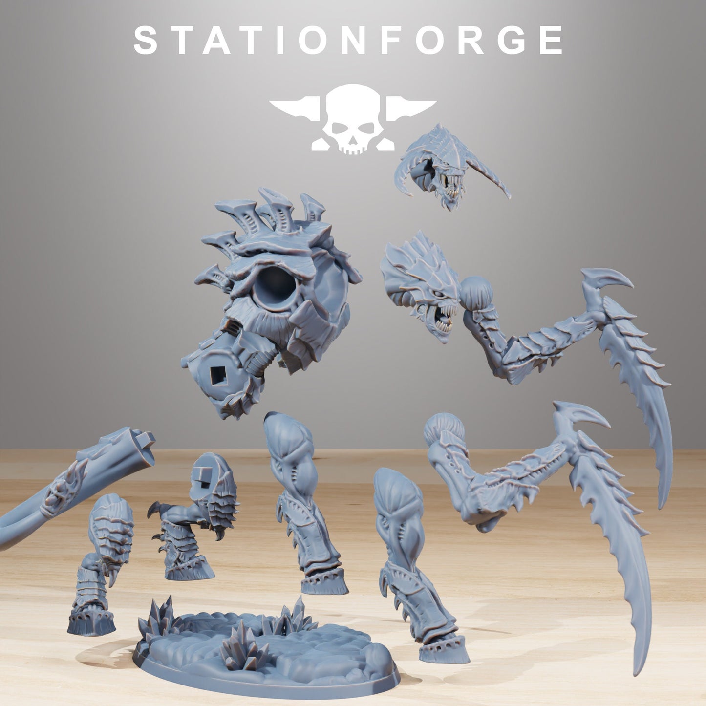 Xenarid Necrothorn | StationForge | 12K Prints