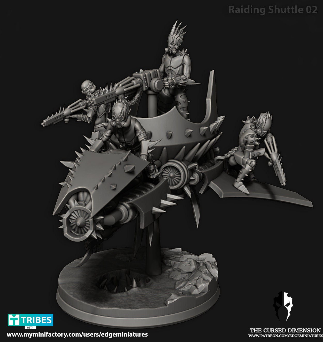 Raiding Shuttles | Edge Miniatures - Cursed Elves | 12K Prints