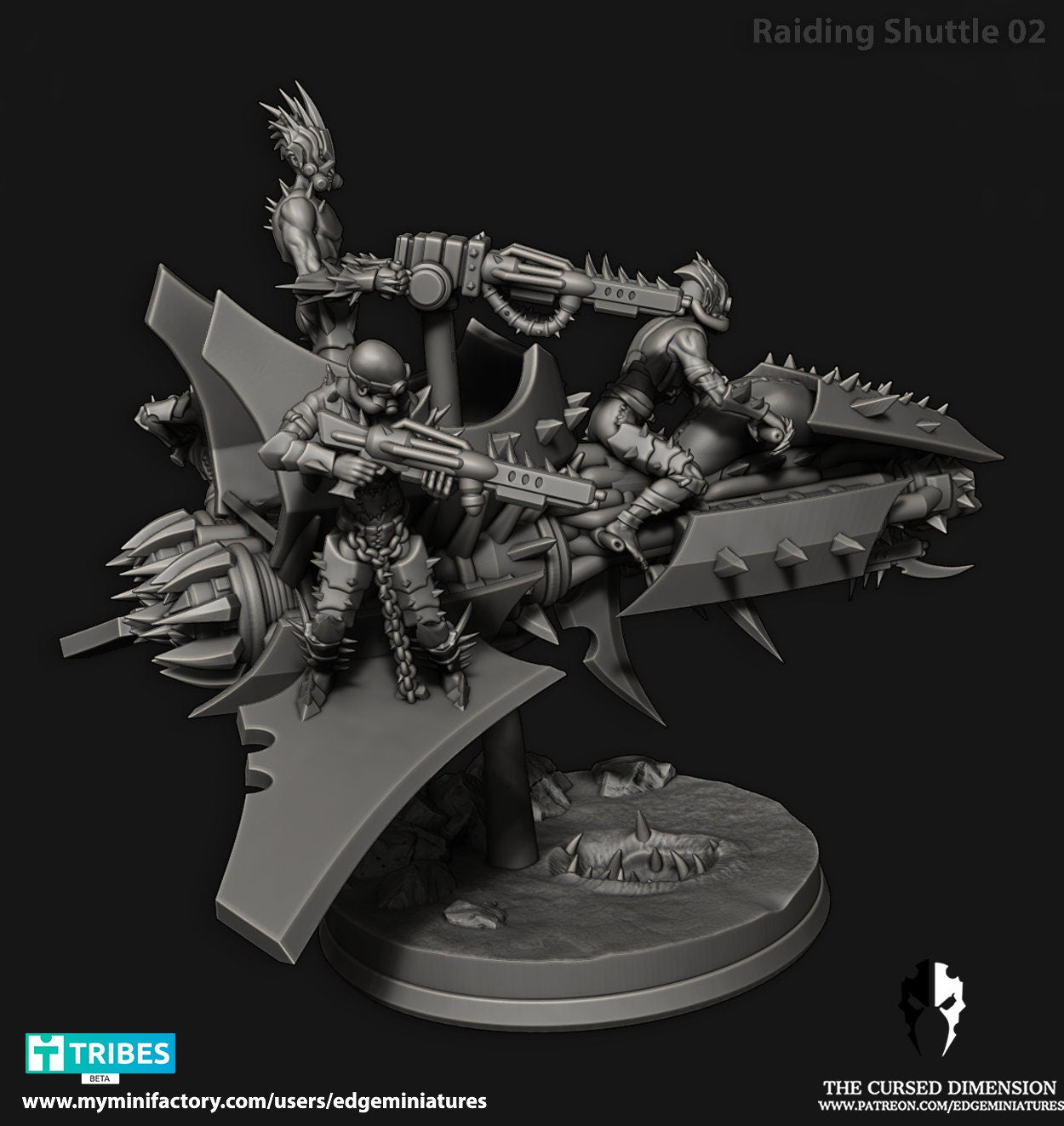 Raiding Shuttles | Edge Miniatures - Cursed Elves | 12K Prints