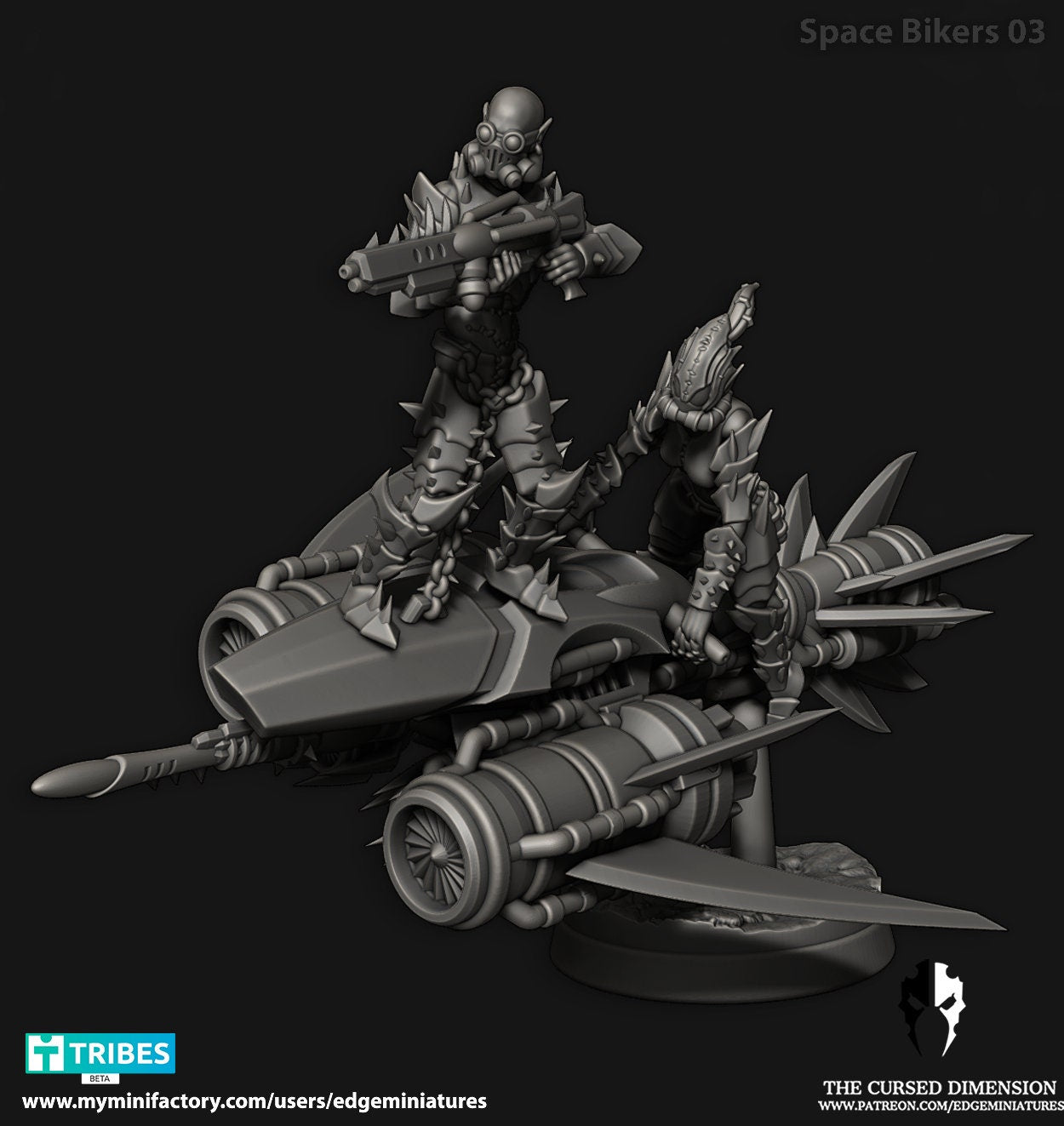 Space Bikers | Edge Miniatures - Cursed Elves | 12K Prints