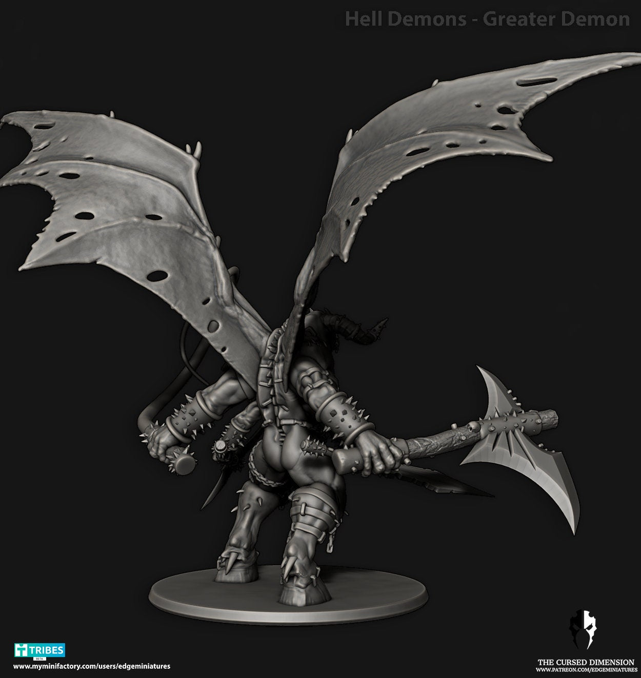 Hell Beasts Greater Demon | Edge Miniatures - Demons of Change | 12K Prints