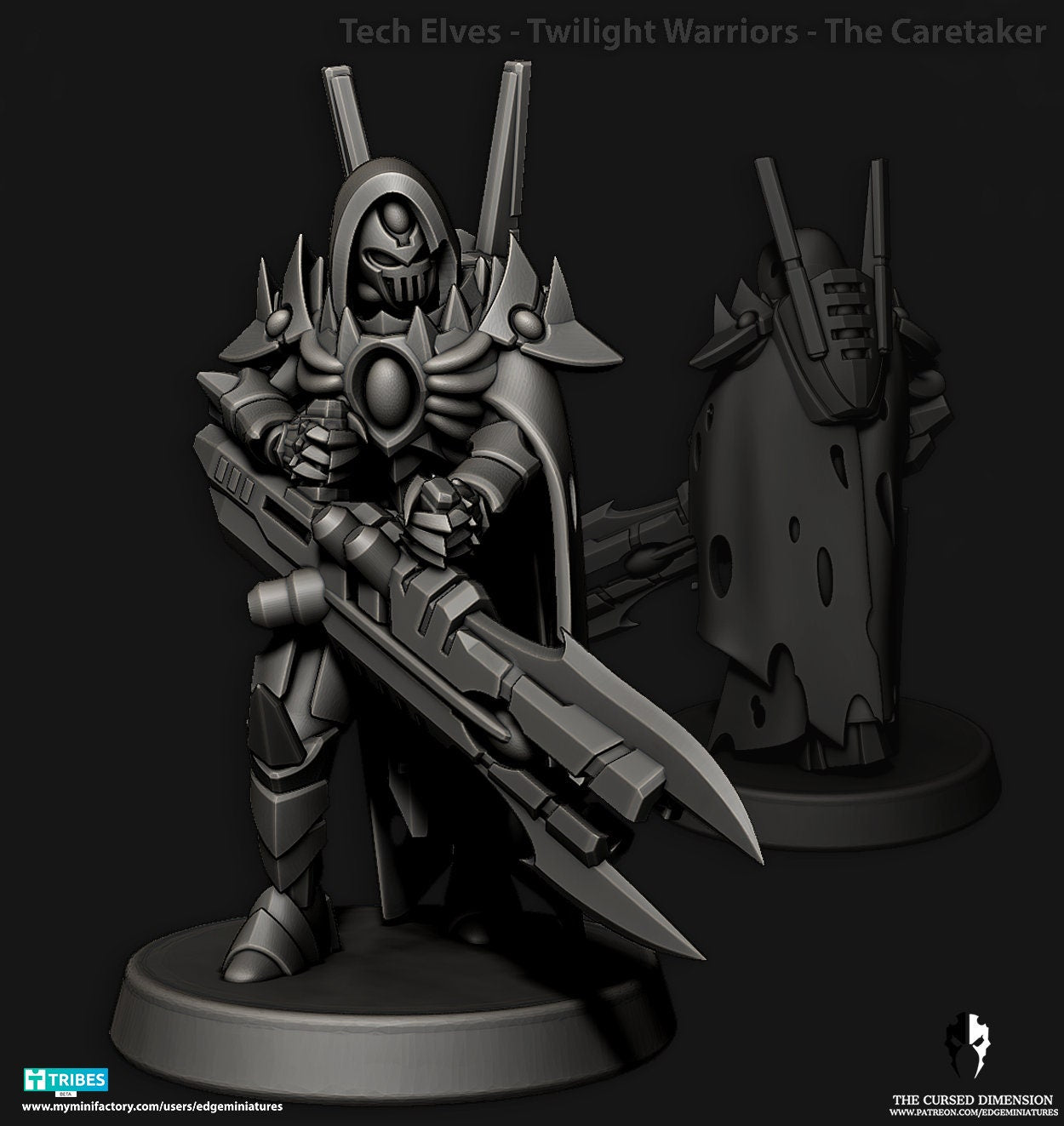 The Caretaker - Twilight Warriors | Edge Miniatures - Tech Elves Heavy Support | 12K Prints