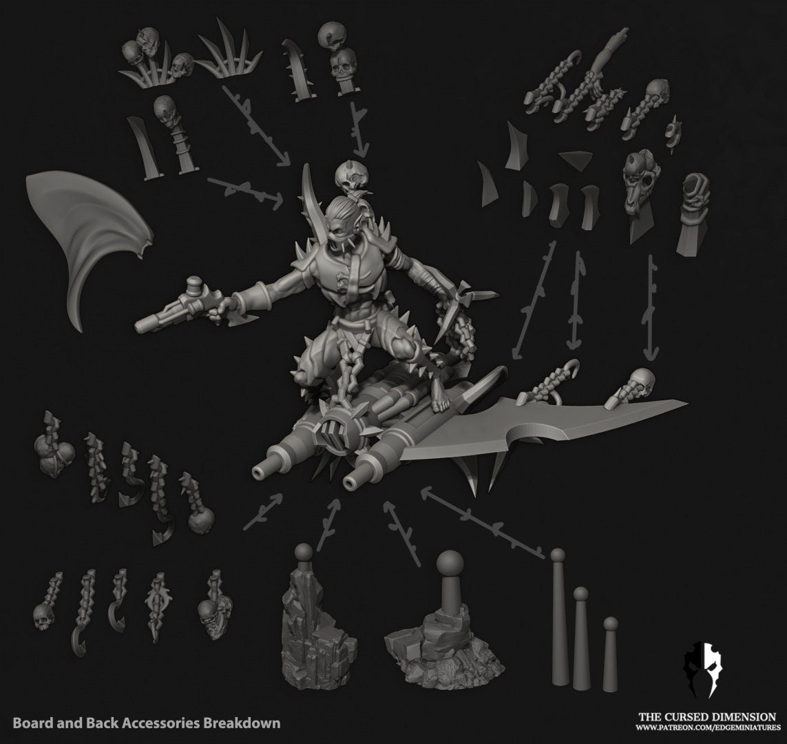 Speed Demons | Set of 5 or 8 Minis | Edge Miniatures - Cursed Elves | 12K Prints