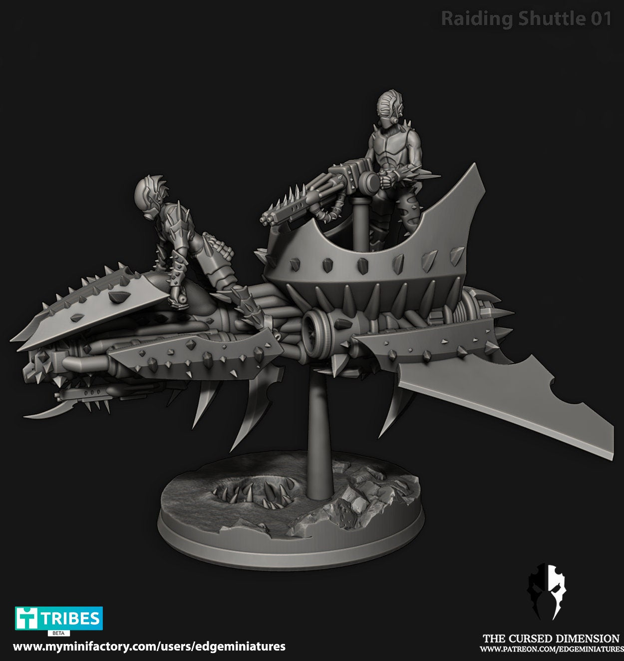 Raiding Shuttles | Edge Miniatures - Cursed Elves | 12K Prints
