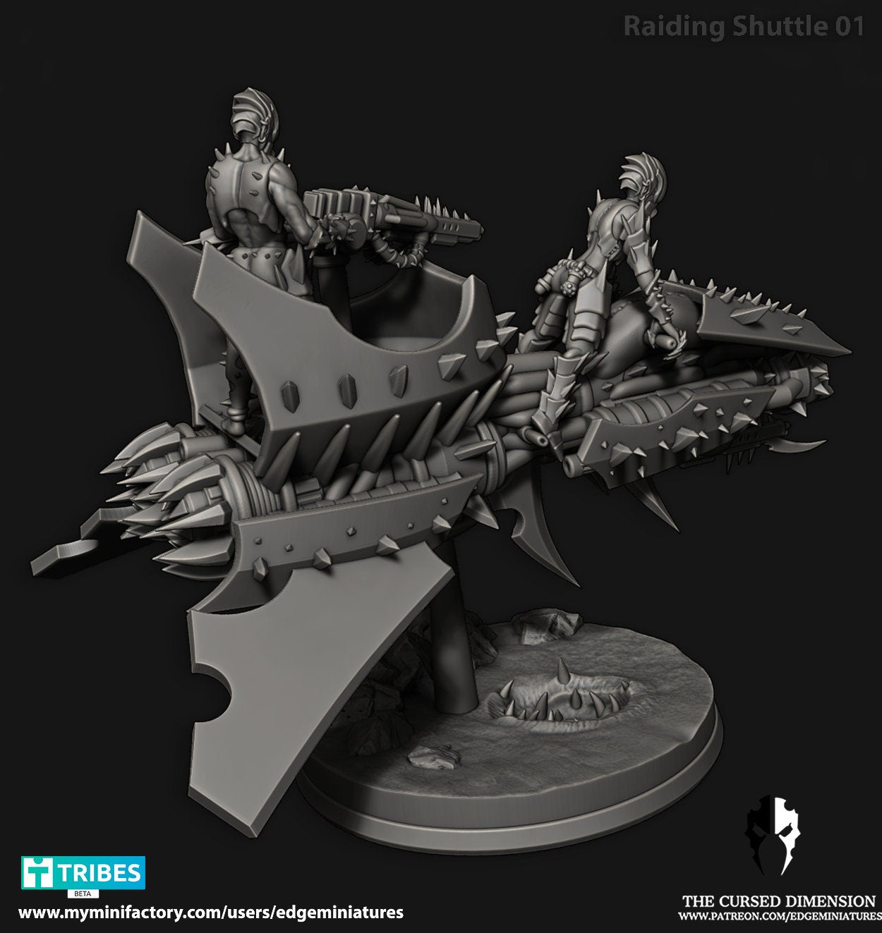 Raiding Shuttles | Edge Miniatures - Cursed Elves | 12K Prints