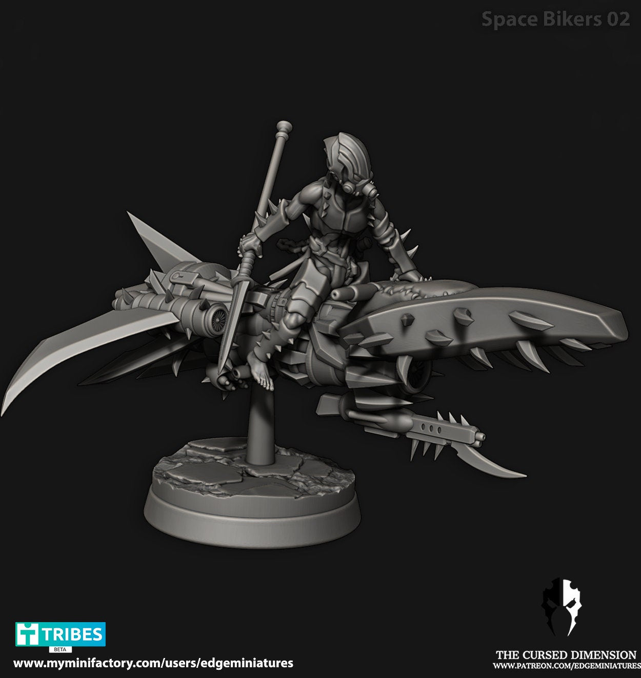 Space Bikers | Edge Miniatures - Cursed Elves | 12K Prints