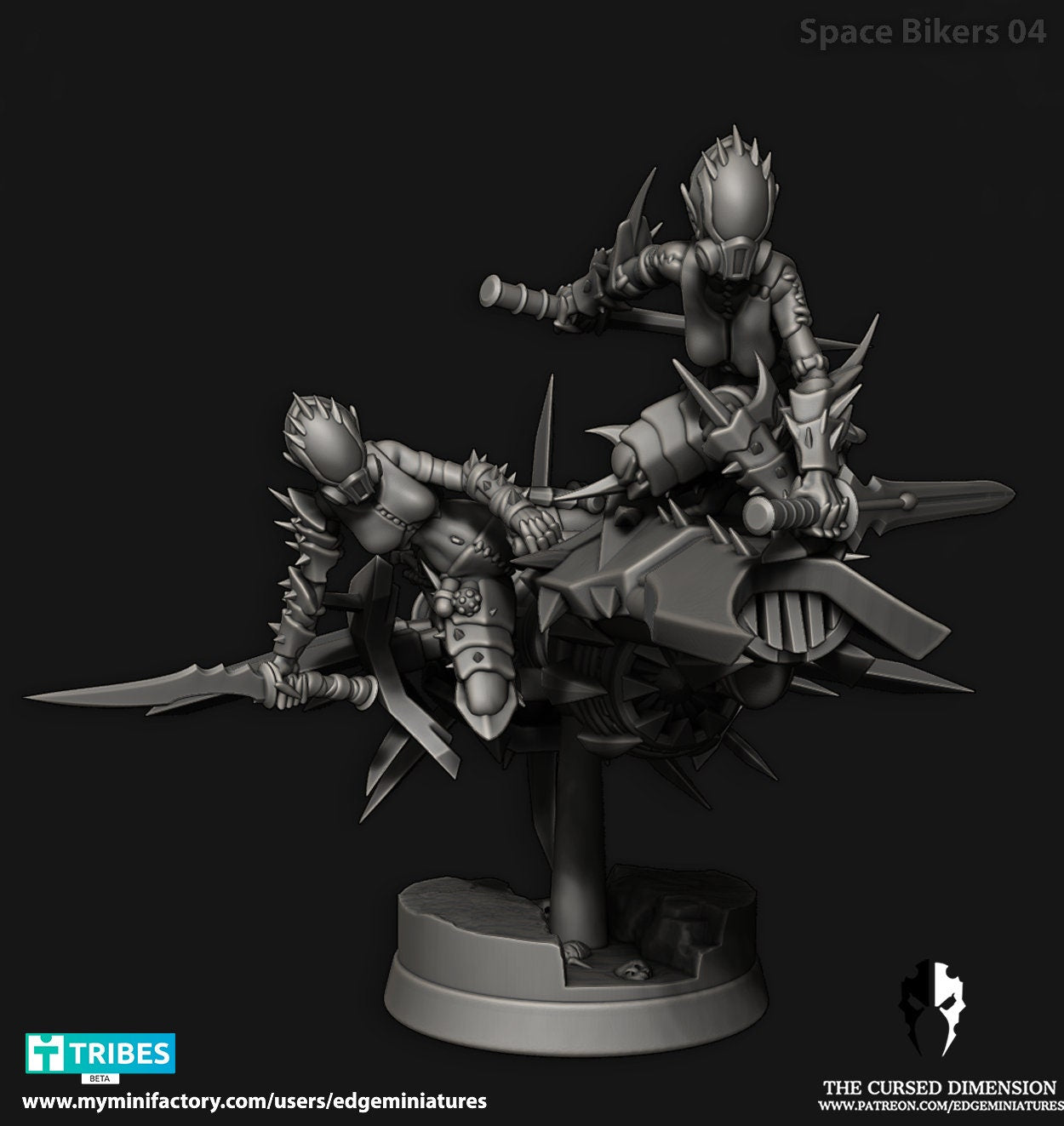 Space Bikers | Edge Miniatures - Cursed Elves | 12K Prints