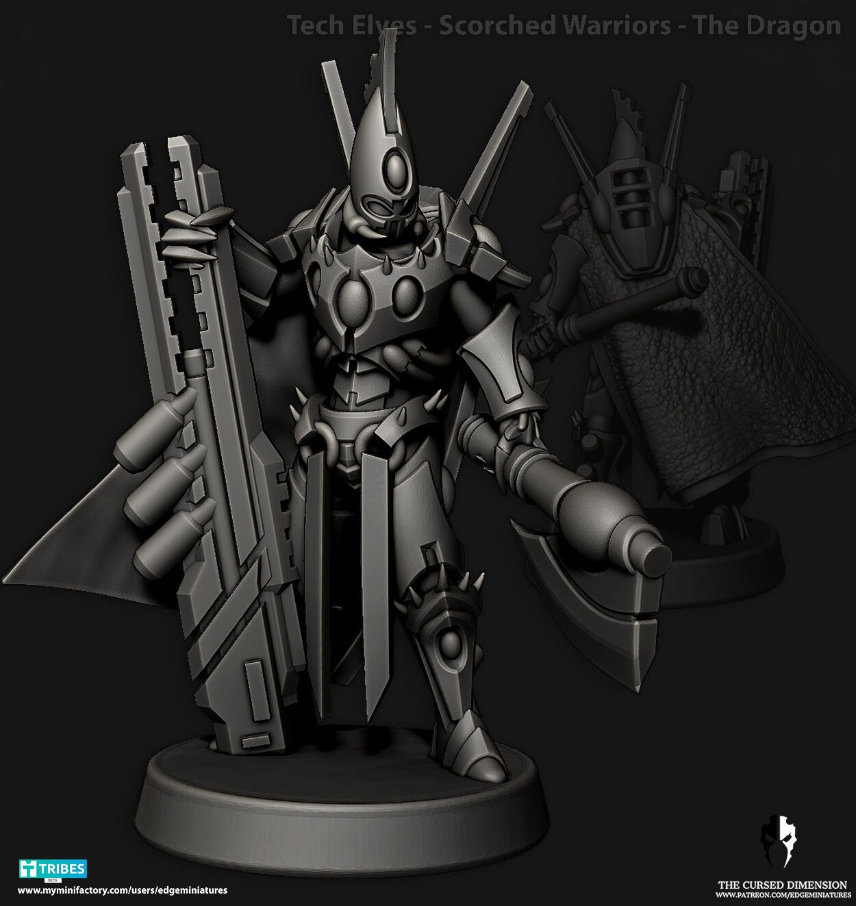 The Dragon - Scorched Warriors | Edge Miniatures - Tech Elves Heavy Support | 12K Prints