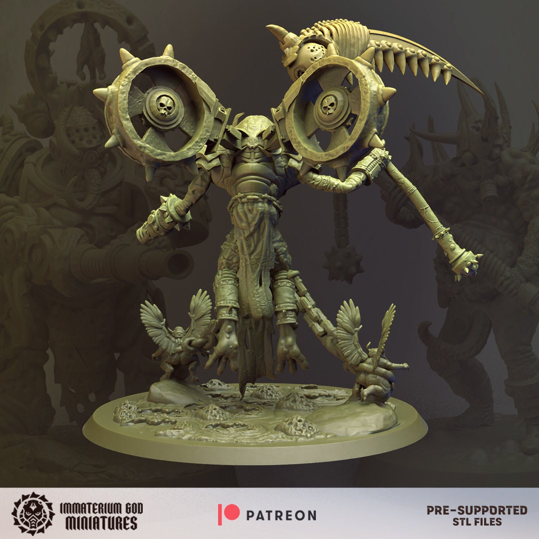Mortus The Plaguelord | Sons of Decay | Immaterium God Miniatures | 12K Prints
