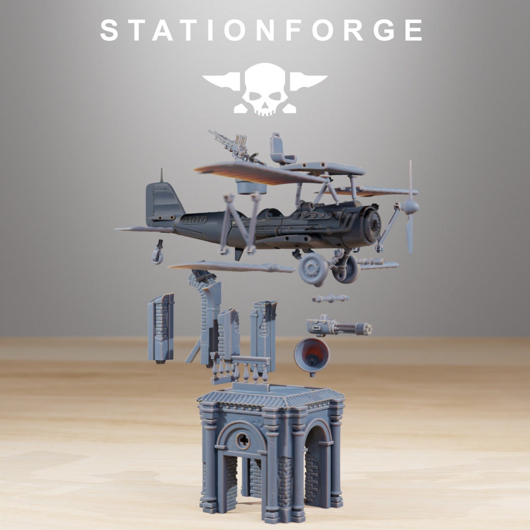 GrimGuard SF-14A Biplane | StationForge | 12K Prints