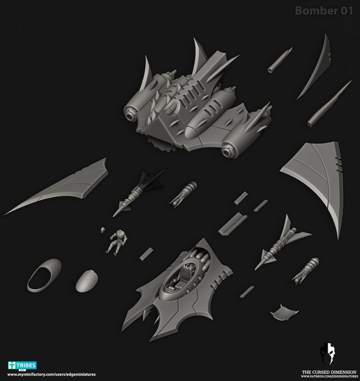 Bomber Jets | Edge Miniatures - Cursed Elves | 12K Prints