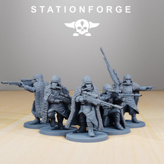 GrimGuard Snipers | Set of 5 Minis | StationForge | 12K Prints