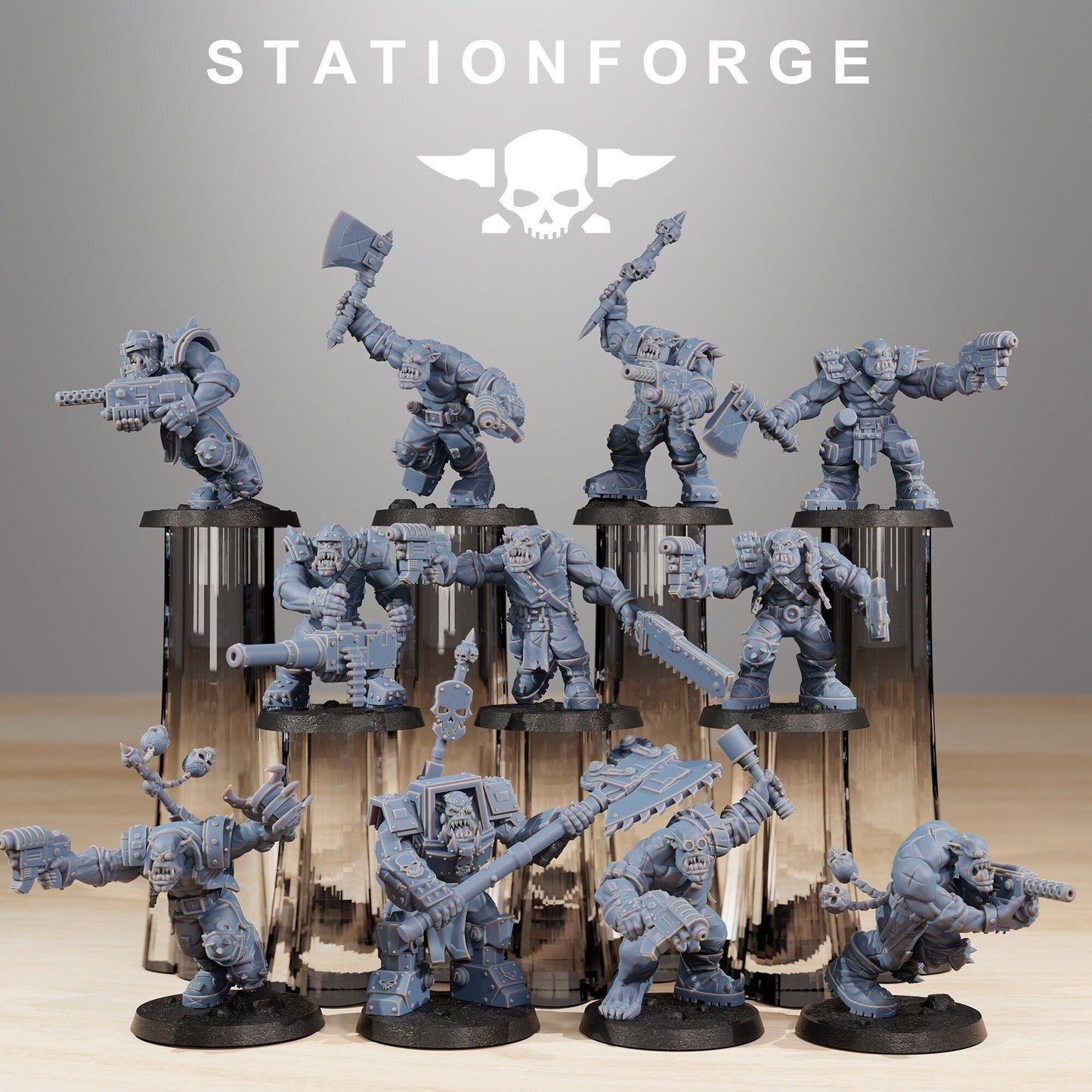 Orkaz Infantry | Set of 11 Minis | StationForge | 12K Prints