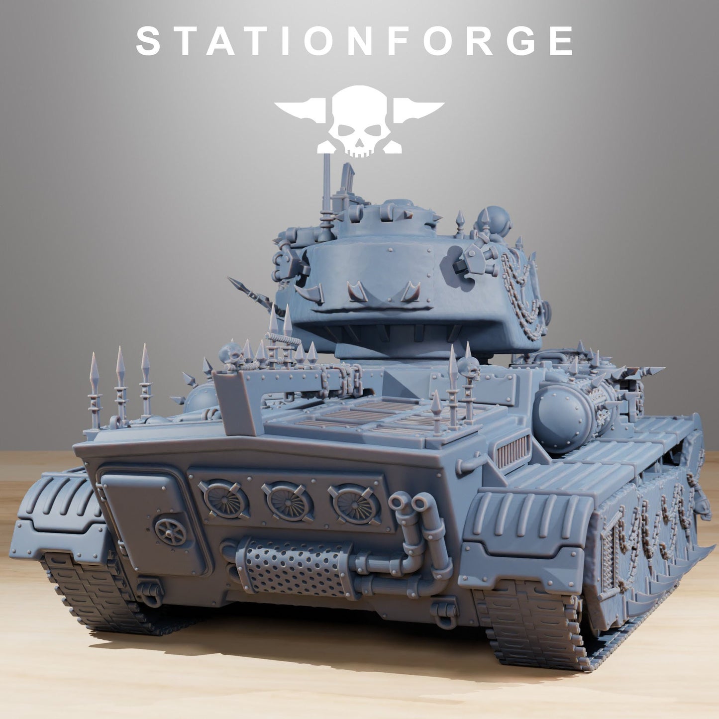 GrimGuard Heavy Battle Tank - Corrupted Conversion | StationForge | 12K Prints