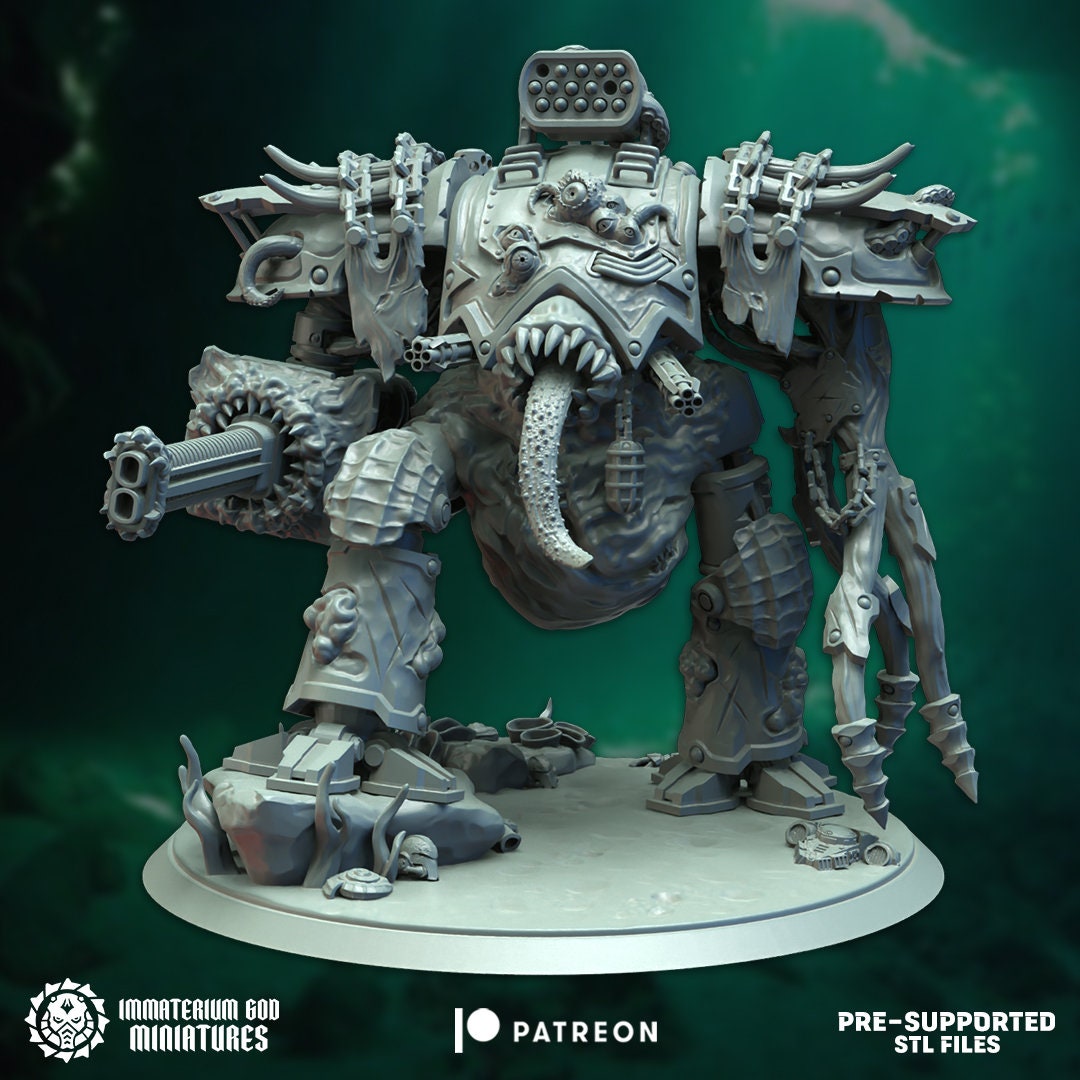 Abyssal Knight | Echoes From The Abyss | Immaterium God Miniatures | 12K Prints