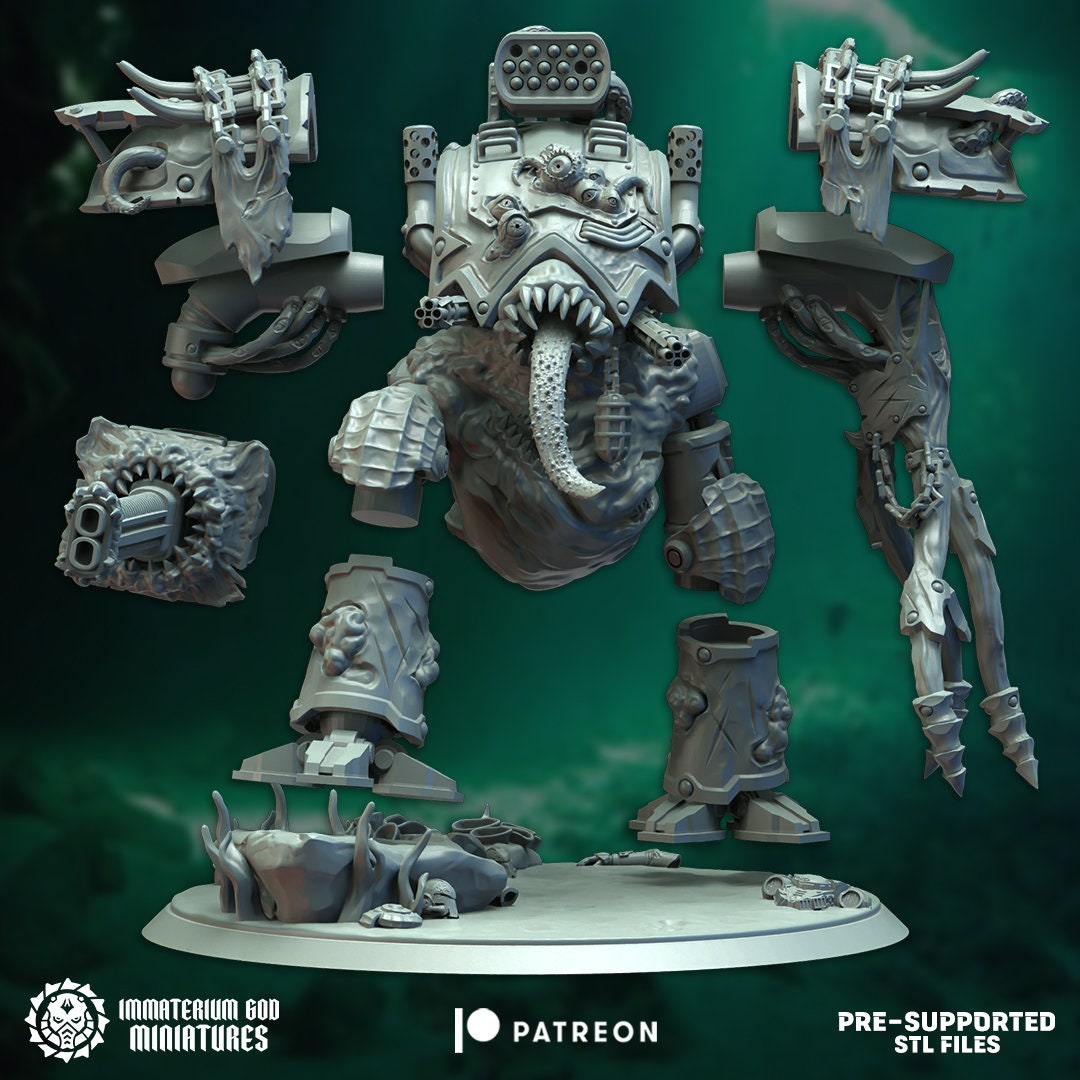 Abyssal Knight | Echoes From The Abyss | Immaterium God Miniatures | 12K Prints