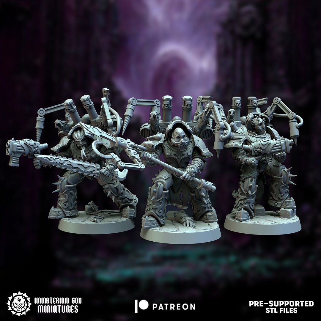 Surgeon Ravagers | Citadel of Pain | Immaterium God Miniatures | 12K Prints
