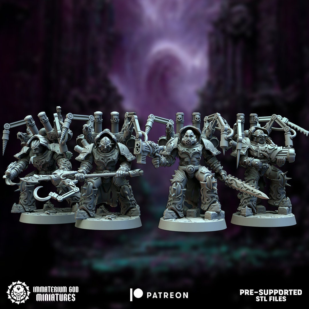 Surgeon Ravagers | Citadel of Pain | Immaterium God Miniatures | 12K Prints