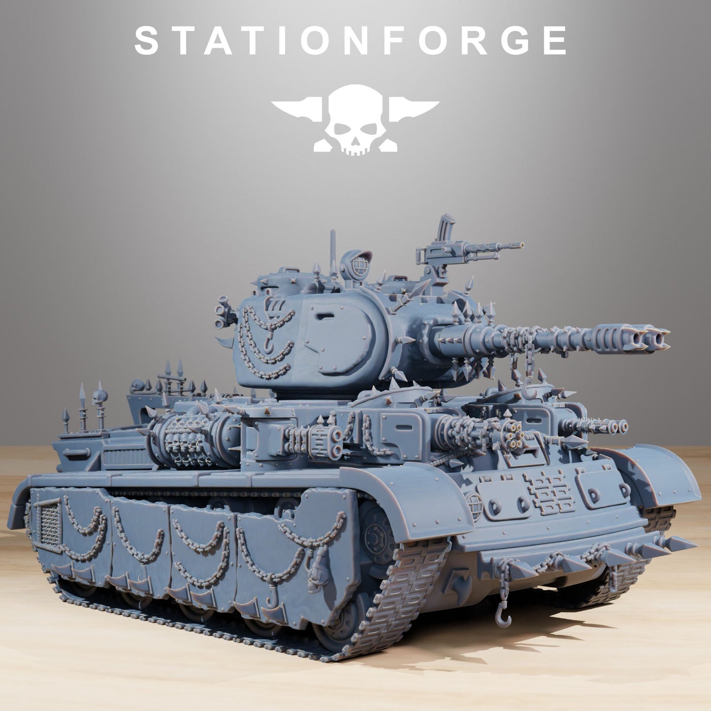 GrimGuard Heavy Battle Tank - Corrupted Conversion | StationForge | 12K Prints
