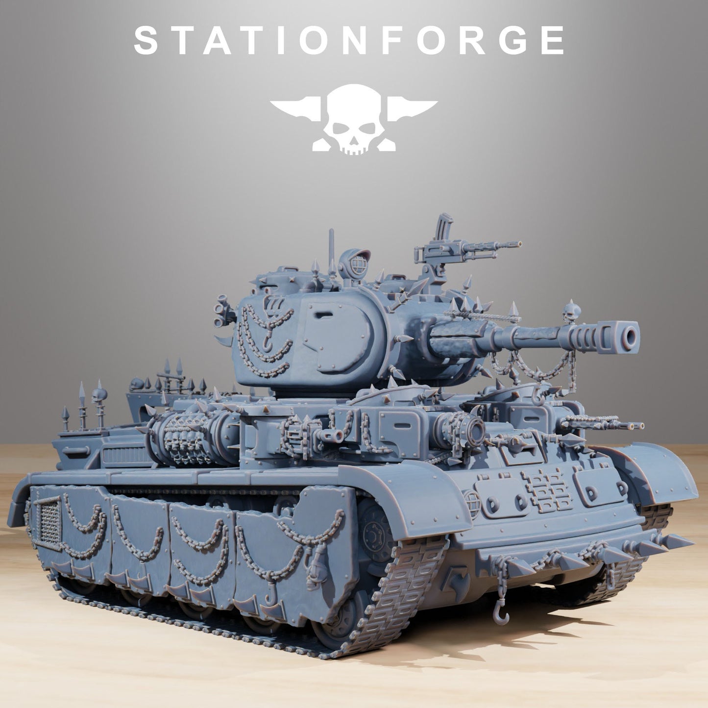 GrimGuard Heavy Battle Tank - Corrupted Conversion | StationForge | 12K Prints