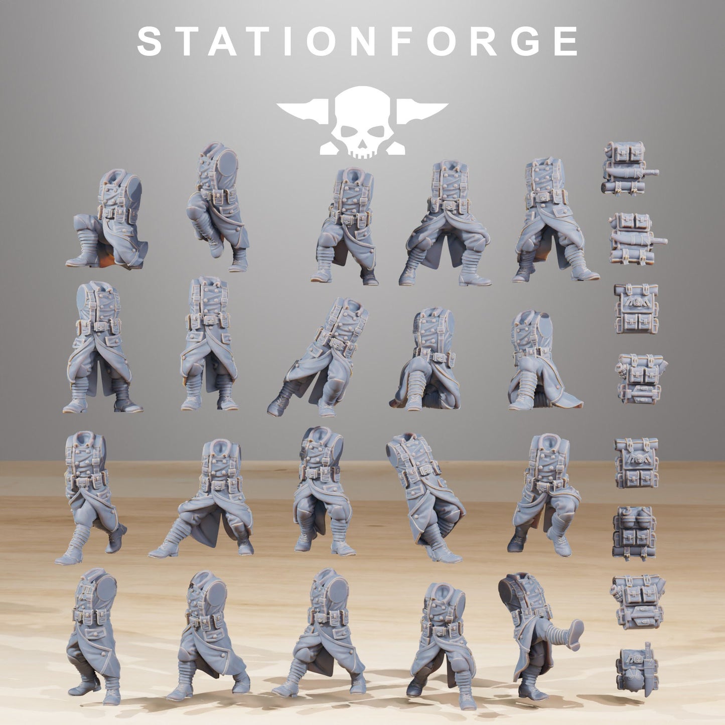 GrimGuard Infantry Builder 2.0 | Set of 20 Minis | StationForge | 12K Prints