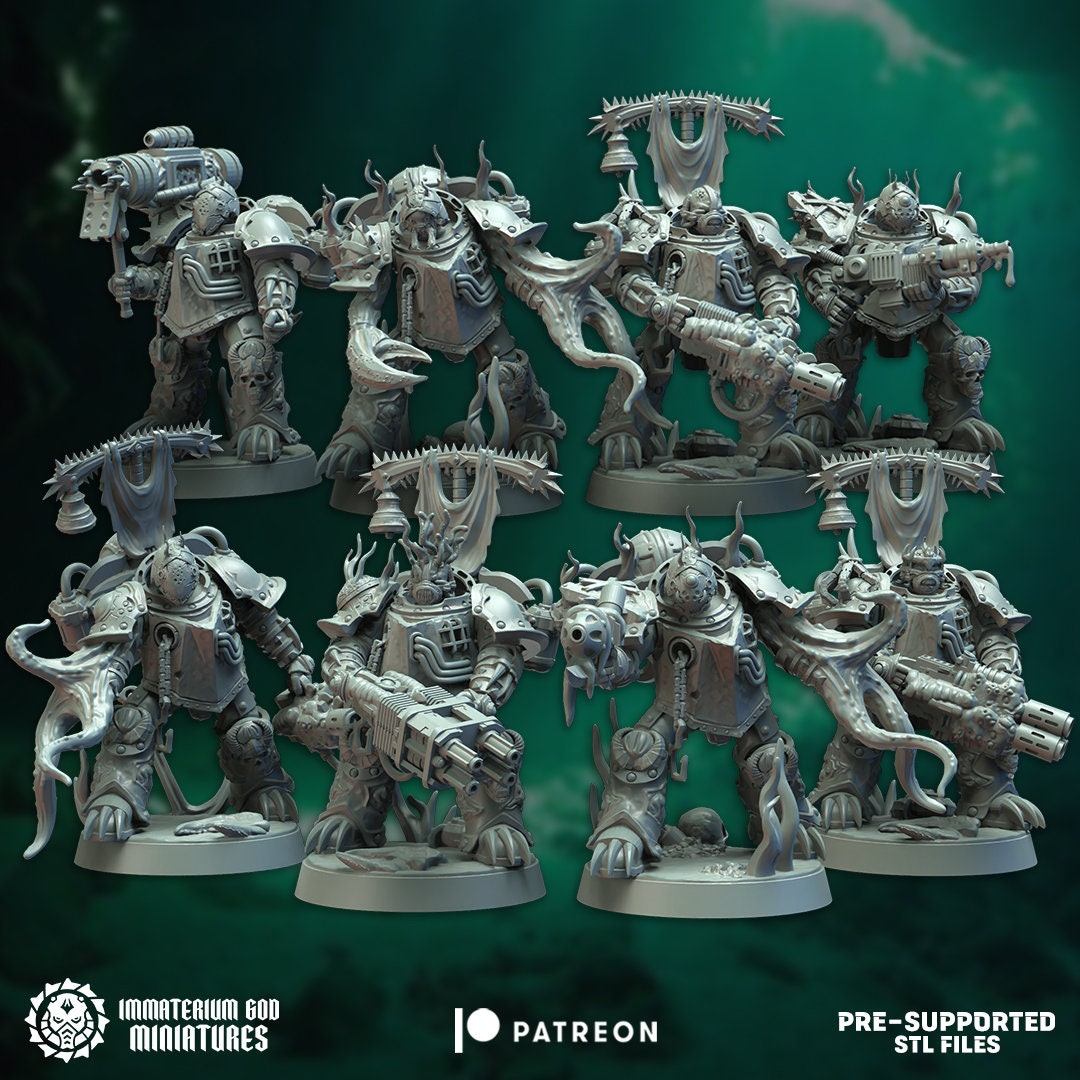 Abyss Soldiers - Champions | Echoes From The Abyss | Immaterium God Miniatures | 12K Prints