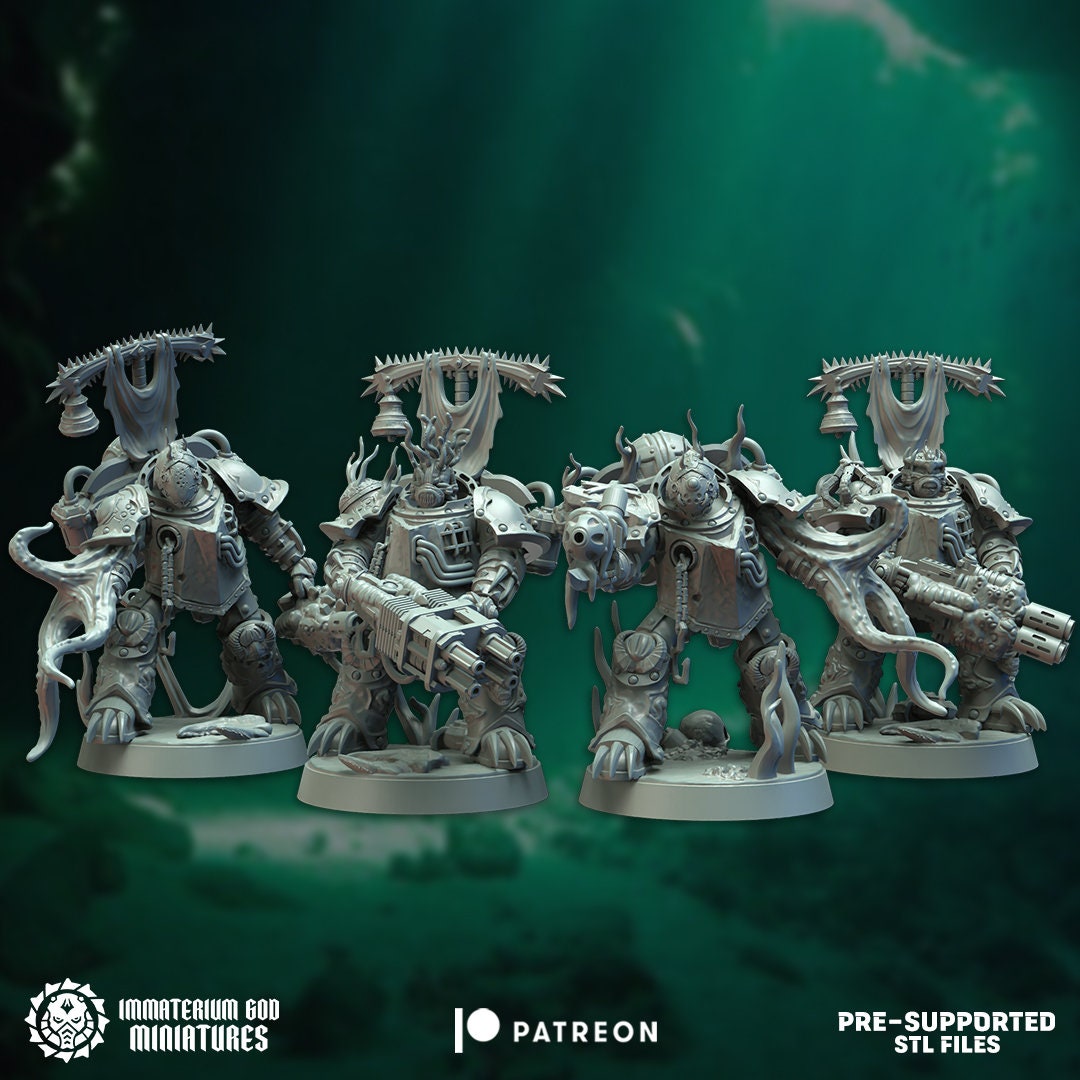 Abyss Soldiers - Champions | Echoes From The Abyss | Immaterium God Miniatures | 12K Prints