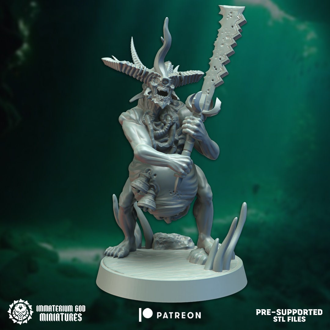 Abyssal Butcher | Echoes From The Abyss | Immaterium God Miniatures | 12K Prints