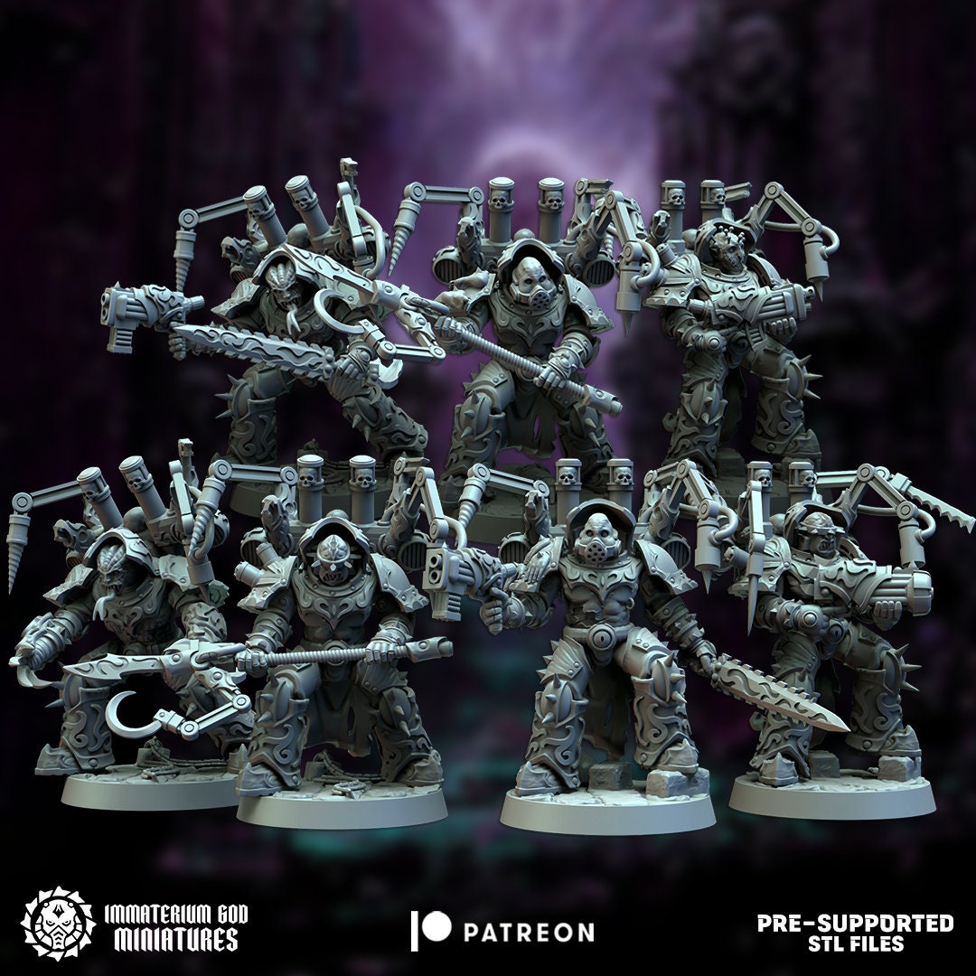 Surgeon Ravagers | Citadel of Pain | Immaterium God Miniatures | 12K Prints