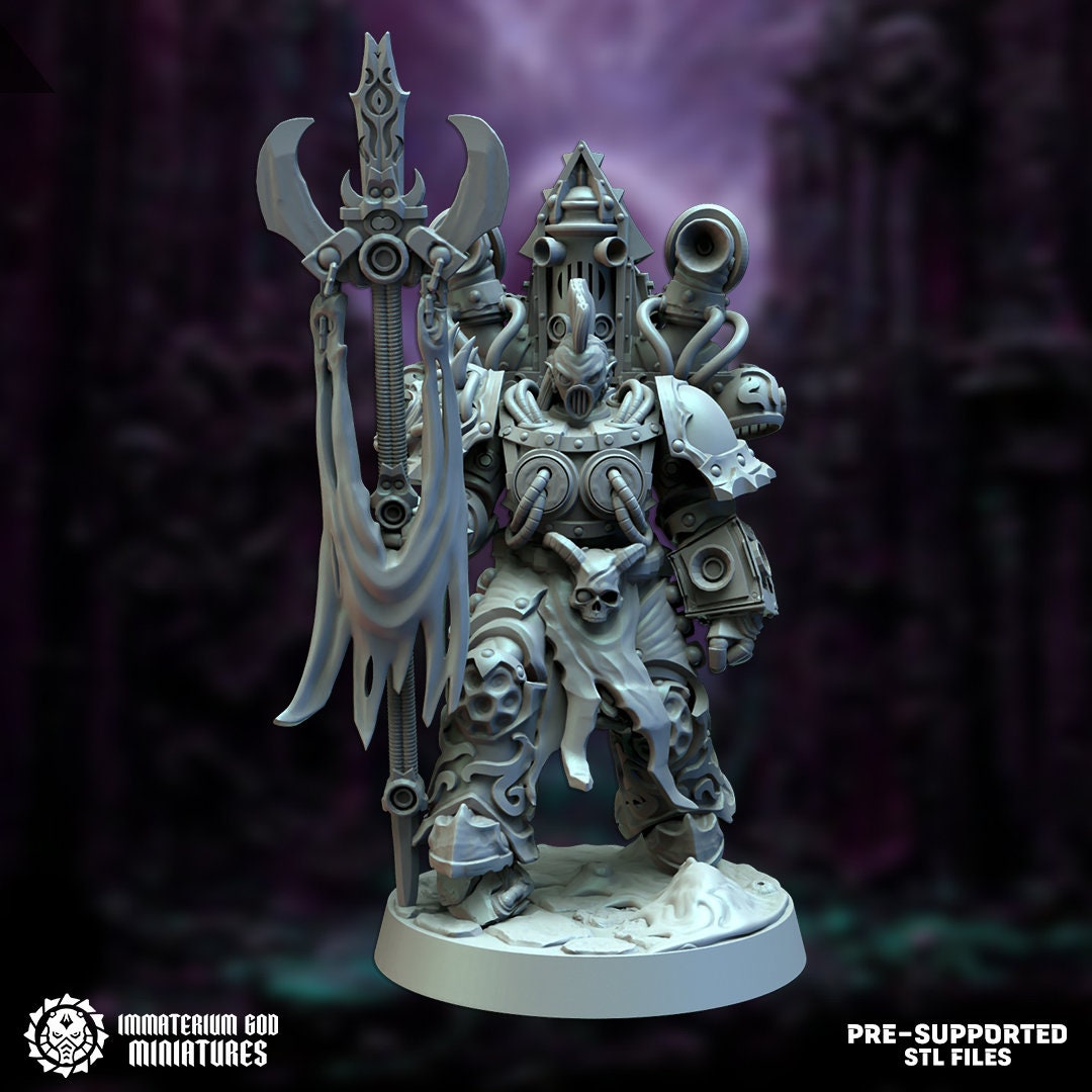 Sonic Specialist - Standard Bearer | Citadel of Pain | Immaterium God Miniatures | 12K Prints