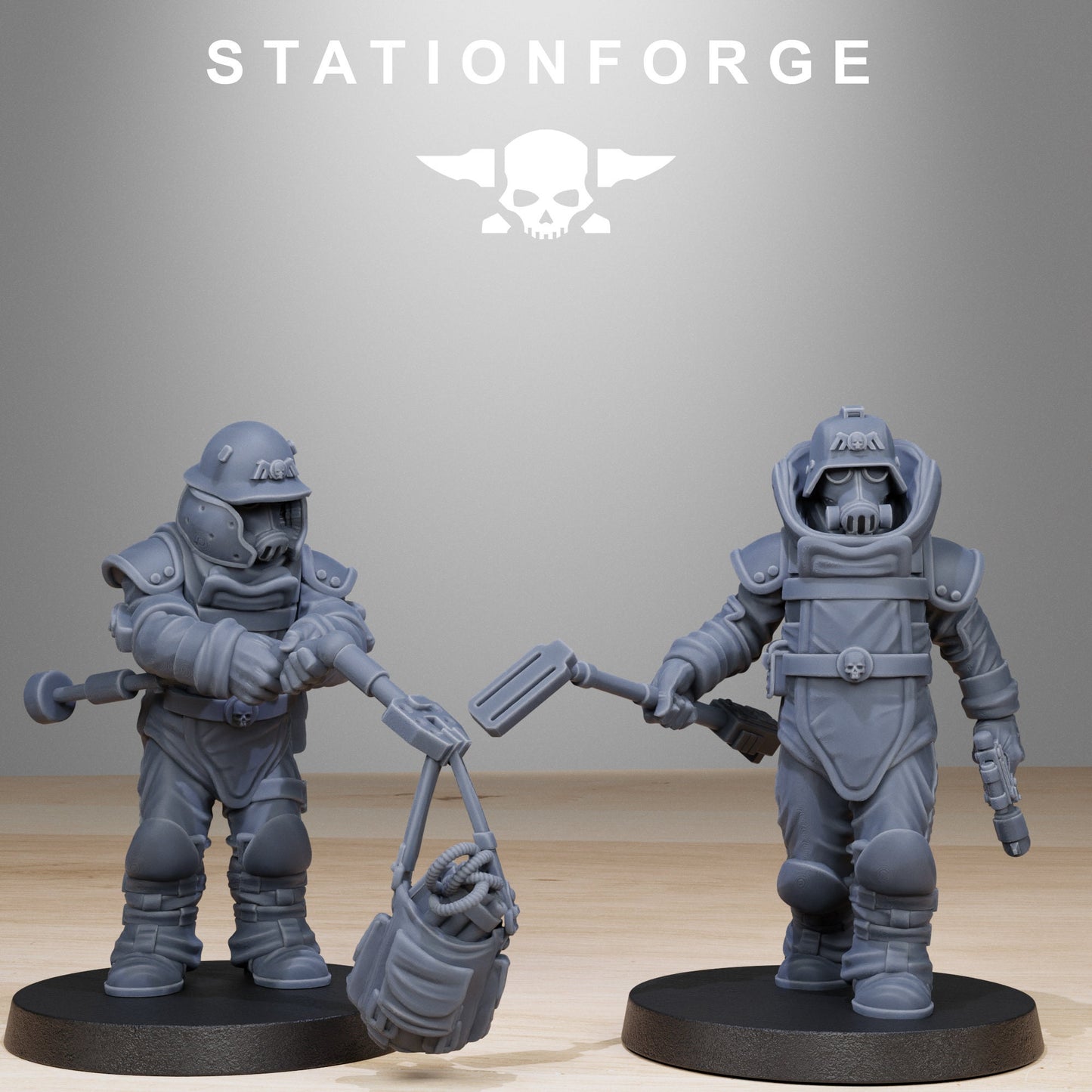 GrimGuard Bomb Squad | Set of 12 Minis | StationForge | 12K Prints