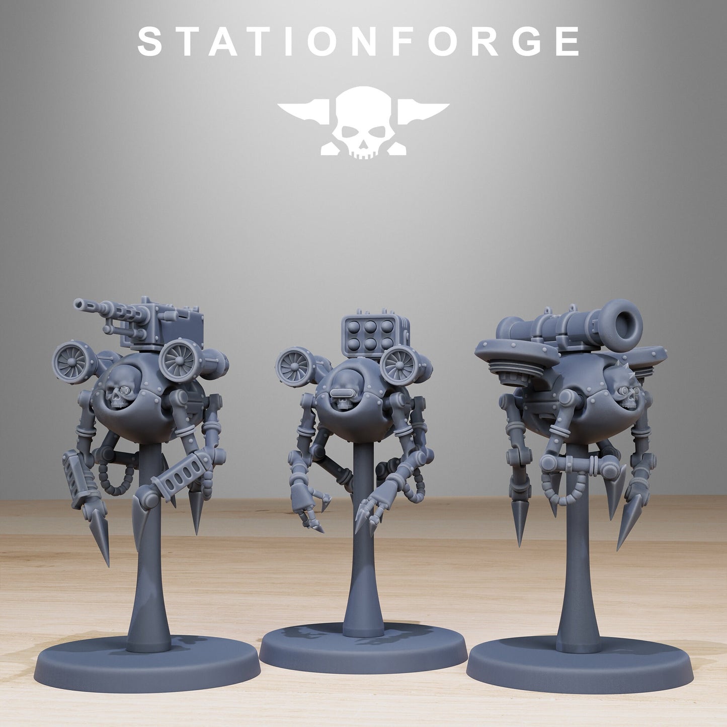Scavenger Drones | Set of 20 Minis | StationForge | 12K Prints